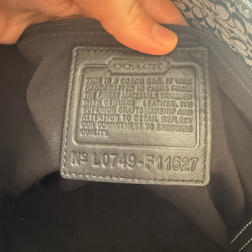 Coach Signature Jacquard Tote in Black/Grey Colorway Y2K 2000s - Picture 4 of 9